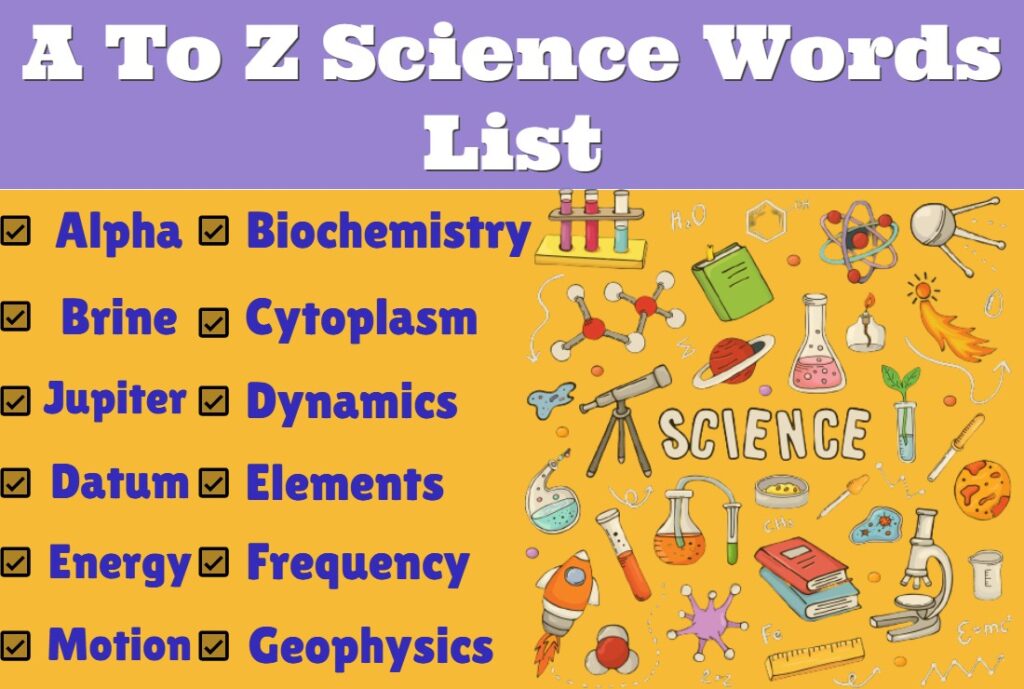 science words to use in an essay