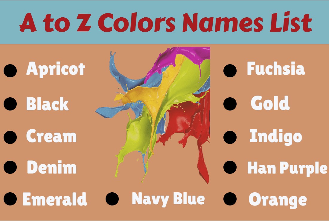 A to Z Colors Names List