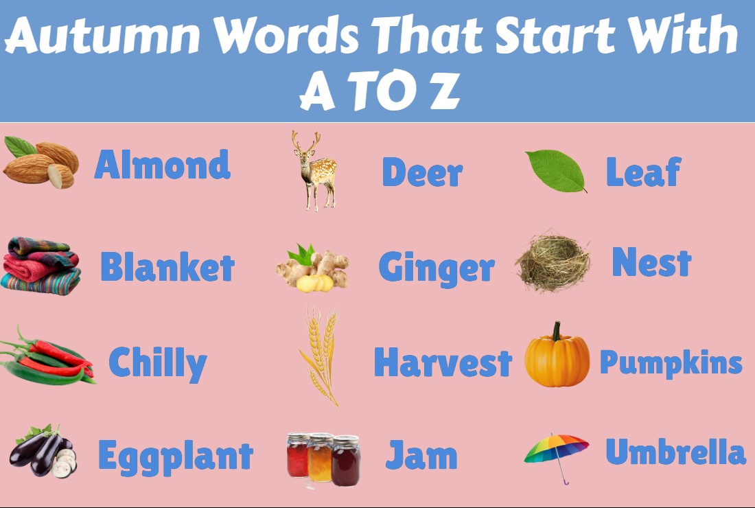 Autumn Words That Start With A TO Z