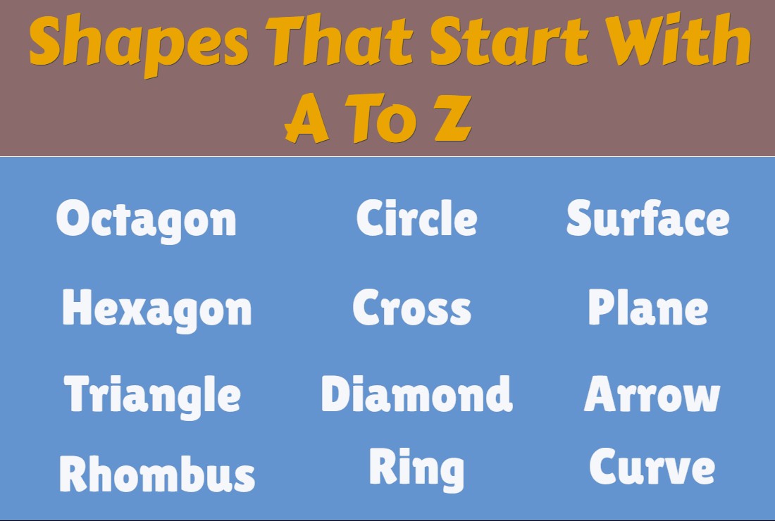 Shapes That Start With A To Z