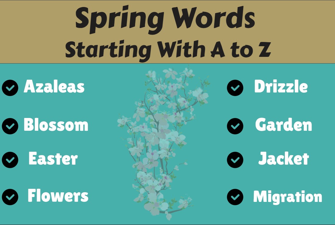 Spring Words Starting With A to Z