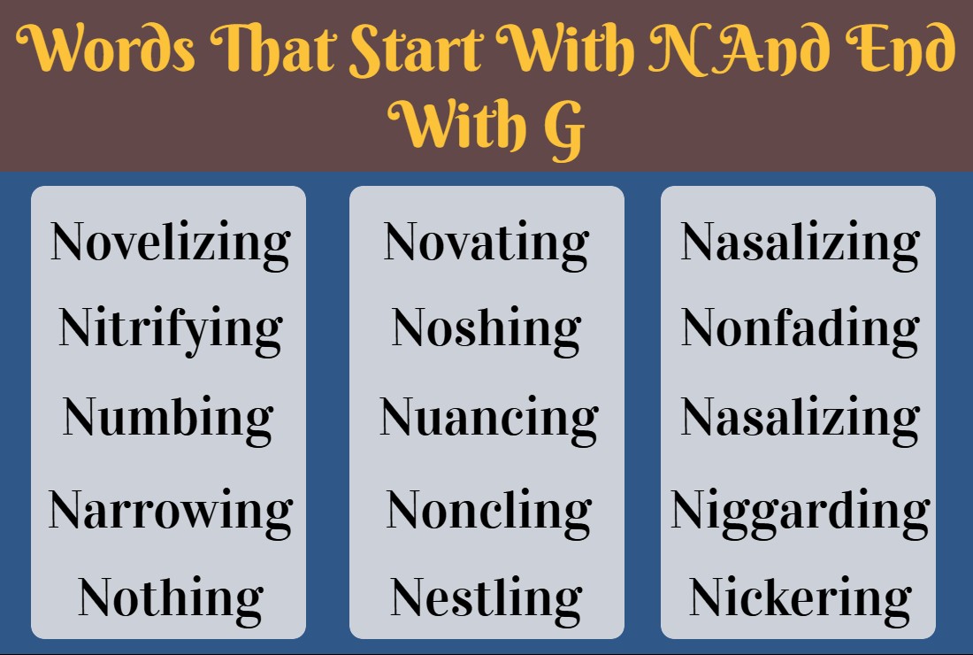 Words That Start With N And End With G