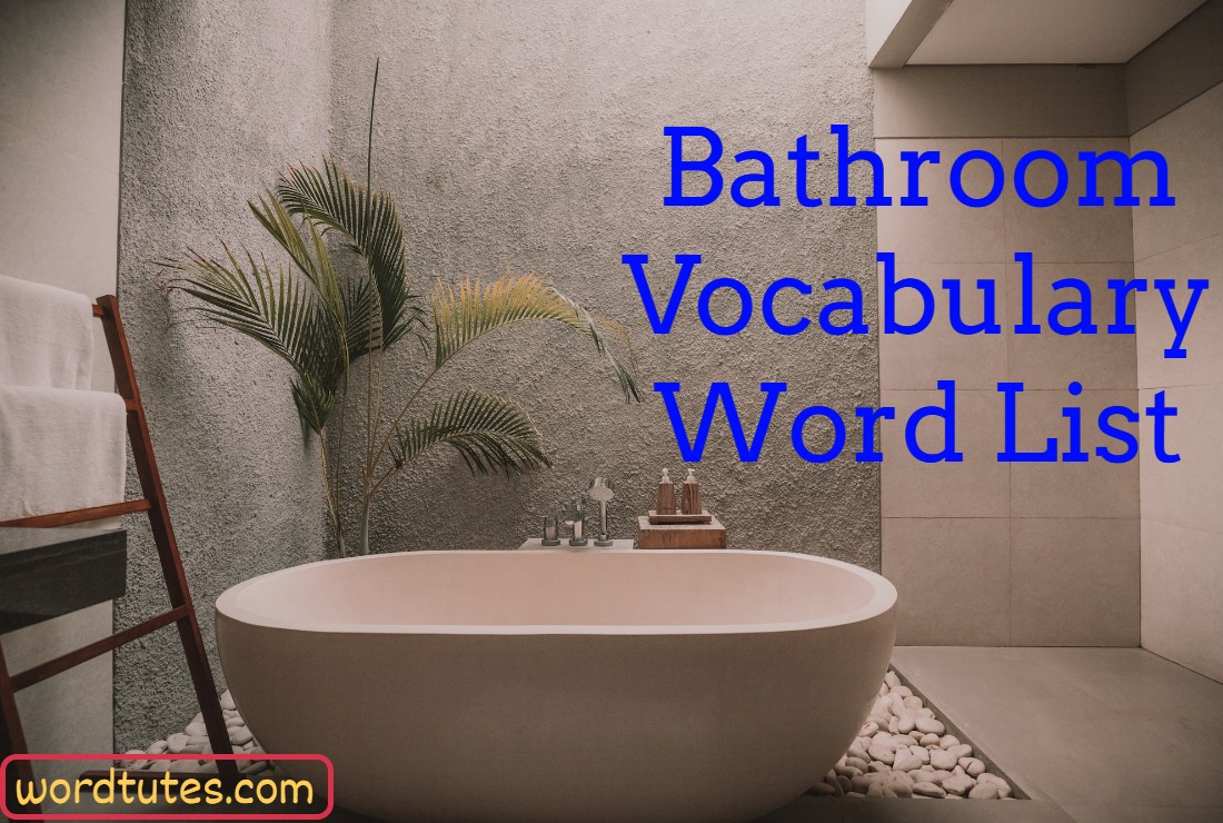 Bathroom Vocabulary Word List