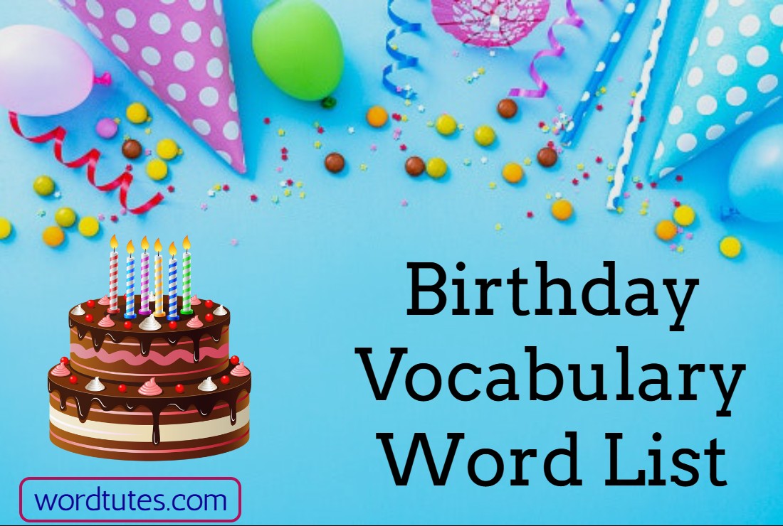 Birthday Vocabulary Word List