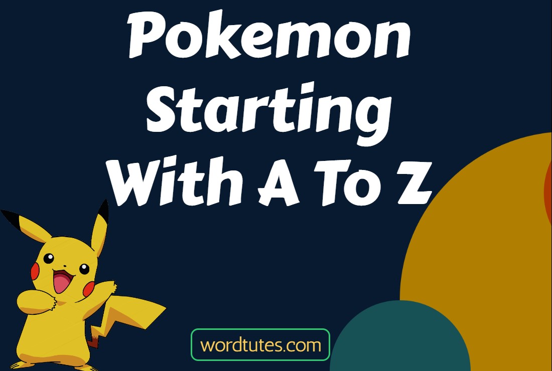 Pokemon Starting With A To Z