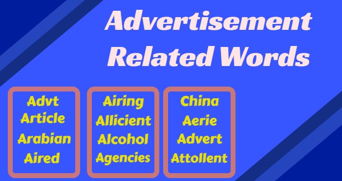 Advertisement Related Words