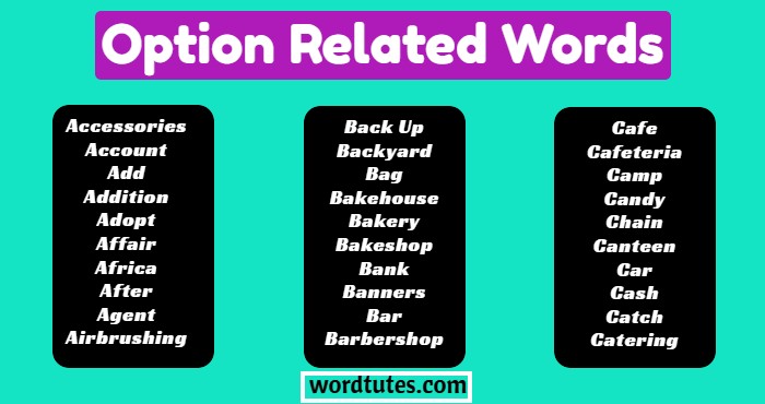 option related words