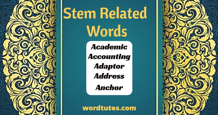 Stem Related Words