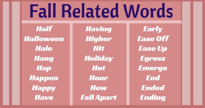 fall related words